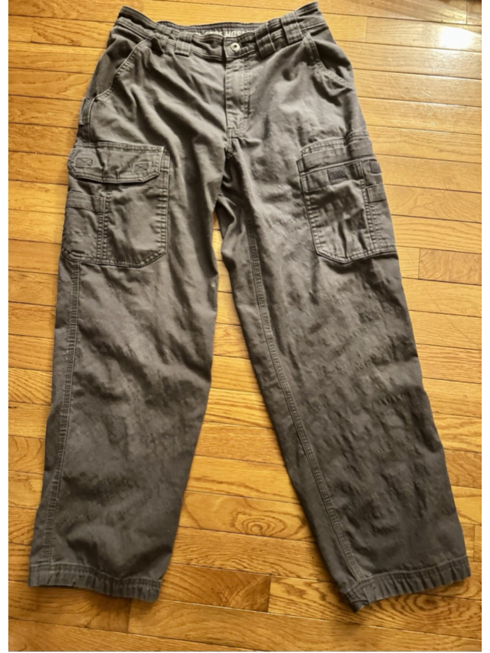 Duluth Trading Co Flex Fire Hose HD Men’s Relaxed Fit Gray Cargo Pants 32x32